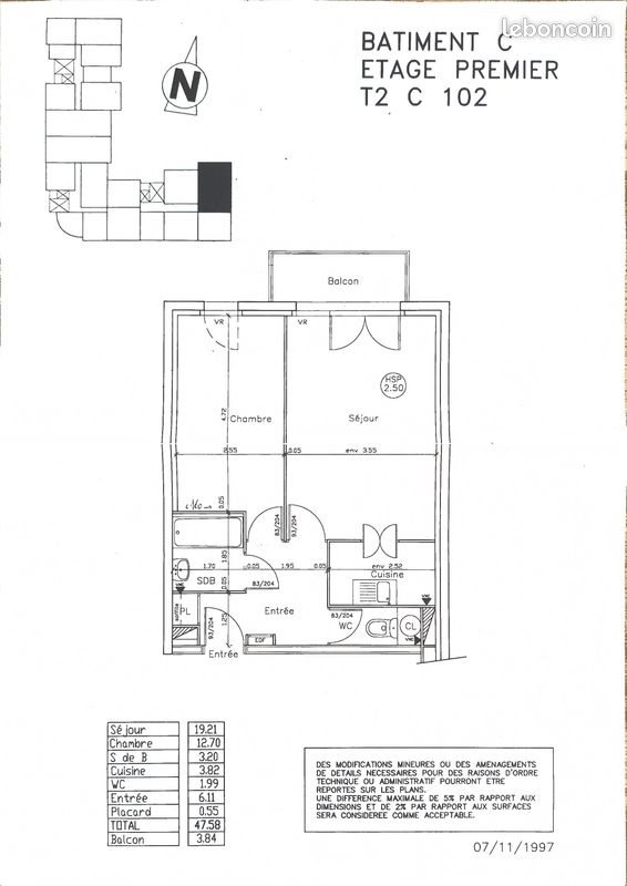 Appartement à louer, 47m², Nantes