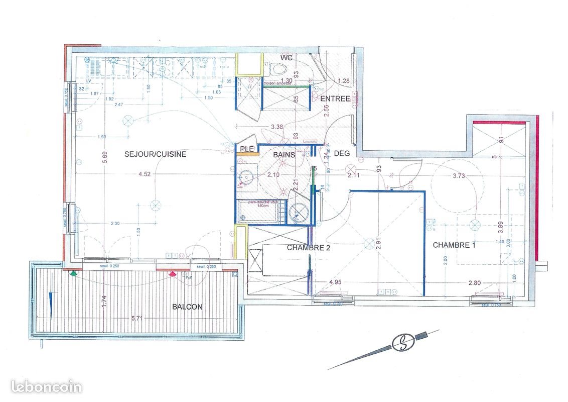 Appartement à louer, 66m², Brignais
