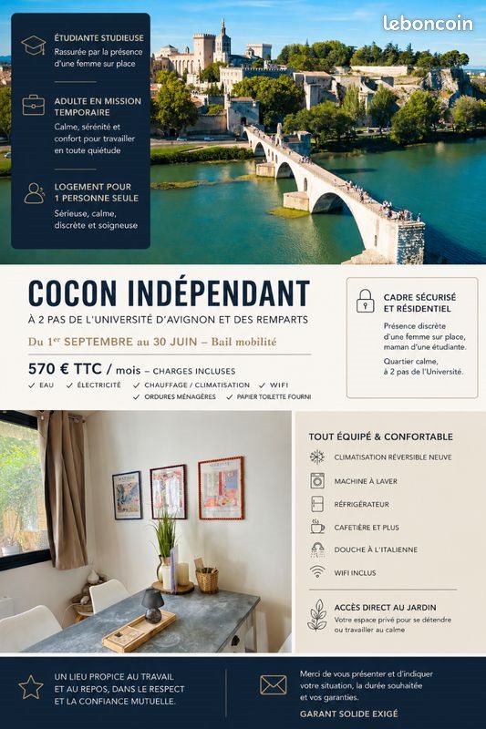 Appartement à louer, 30m², Avignon