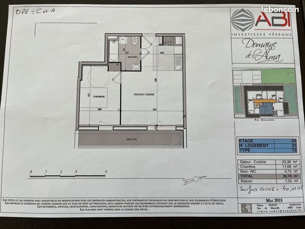 Appartement à vendre, 41m², Dijon