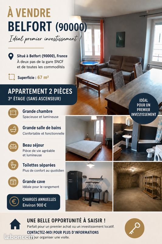 Appartement à vendre, 67m², Belfort