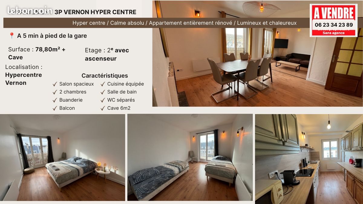 Appartement à vendre, 78m², Vernon
