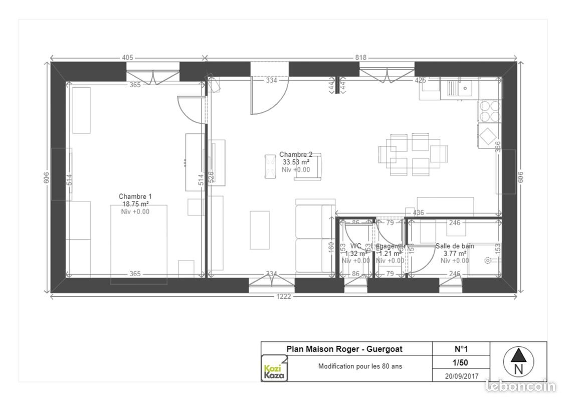 Maison à vendre, 58m², Berné