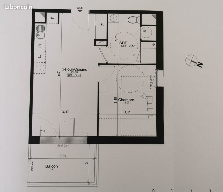 Appartement à louer, 42m², Les Ponts-de-Cé