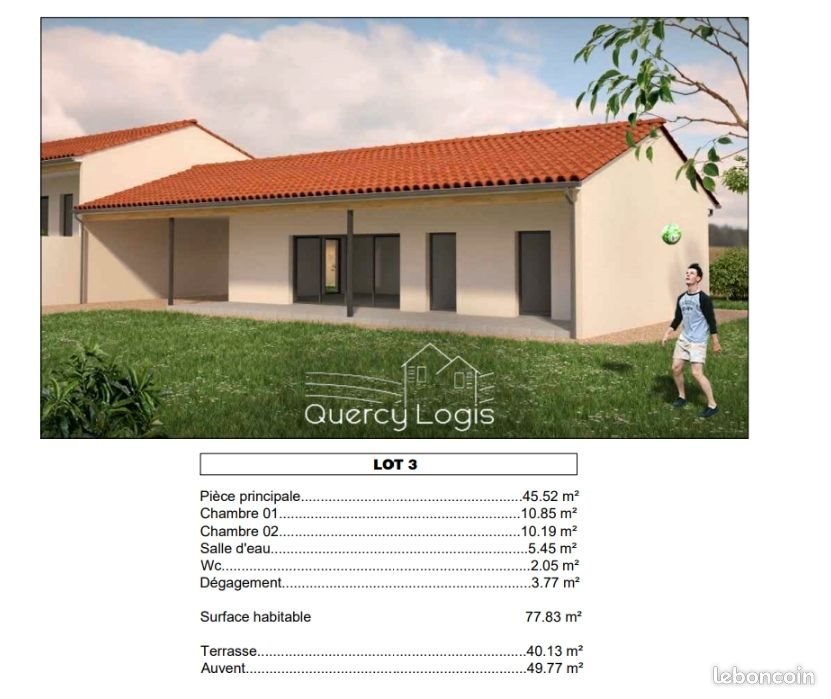 Maison à vendre, 78m², Figeac
