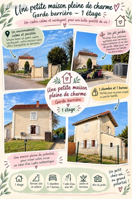 Maison à vendre, 60m², Bourg-Charente