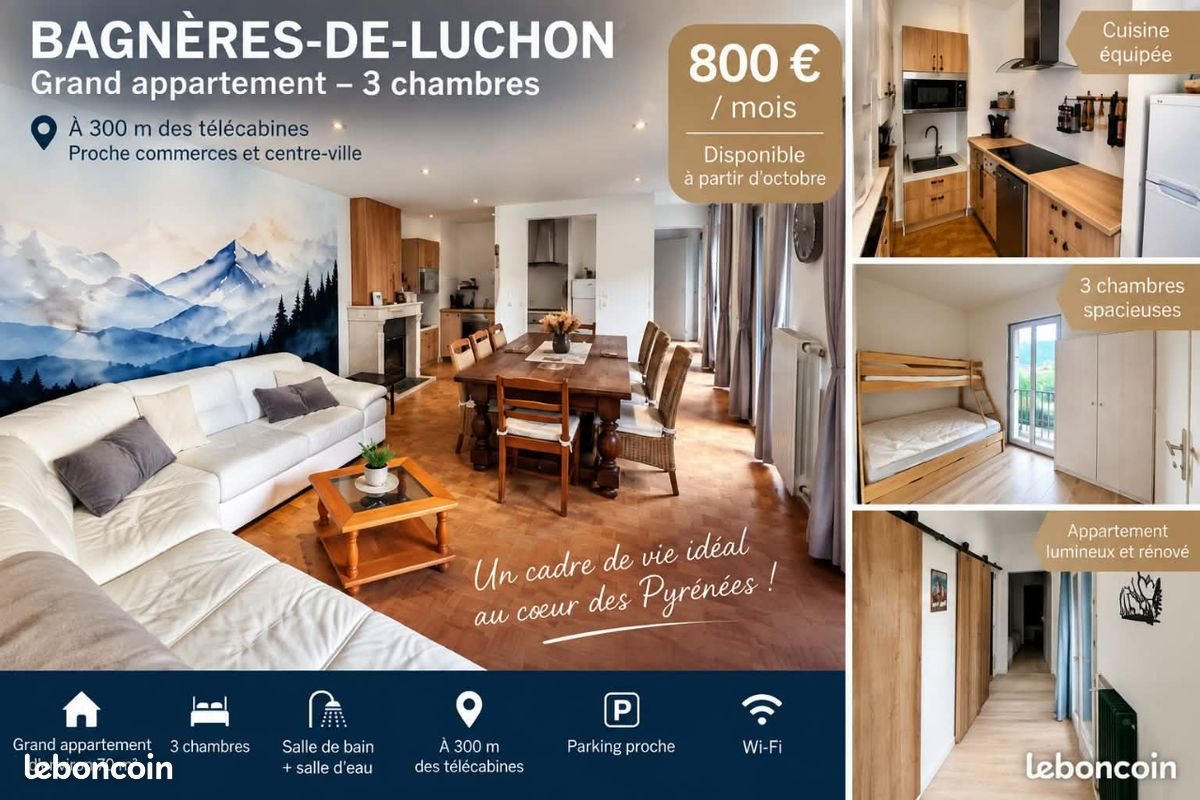 Appartement à louer, 70m², Bagnères-de-Luchon