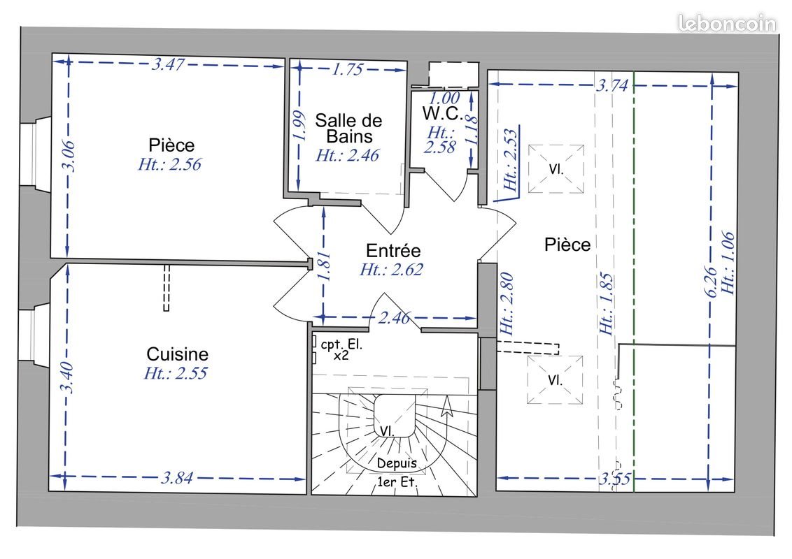 Appartement à louer, 47m², Nancy