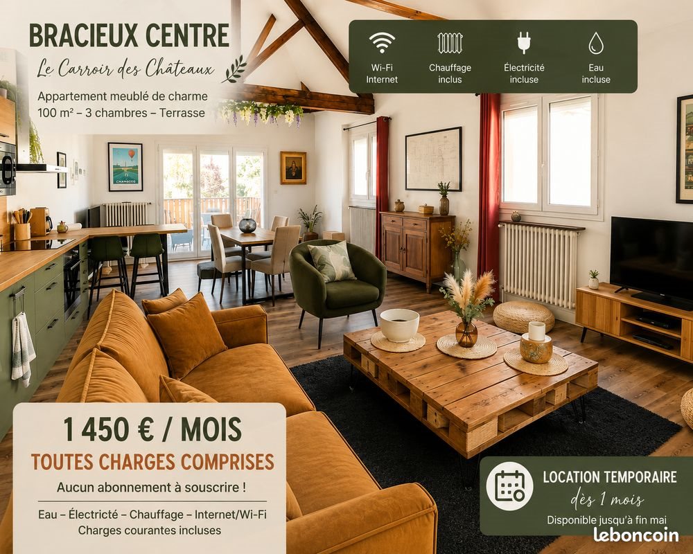 Appartement à louer, 100m², Bracieux