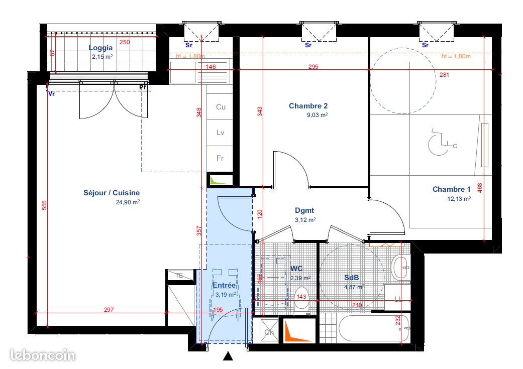 Appartement à louer, 60m², Argenteuil