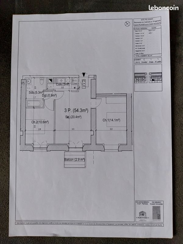 Appartement à vendre, 54m², Rouen
