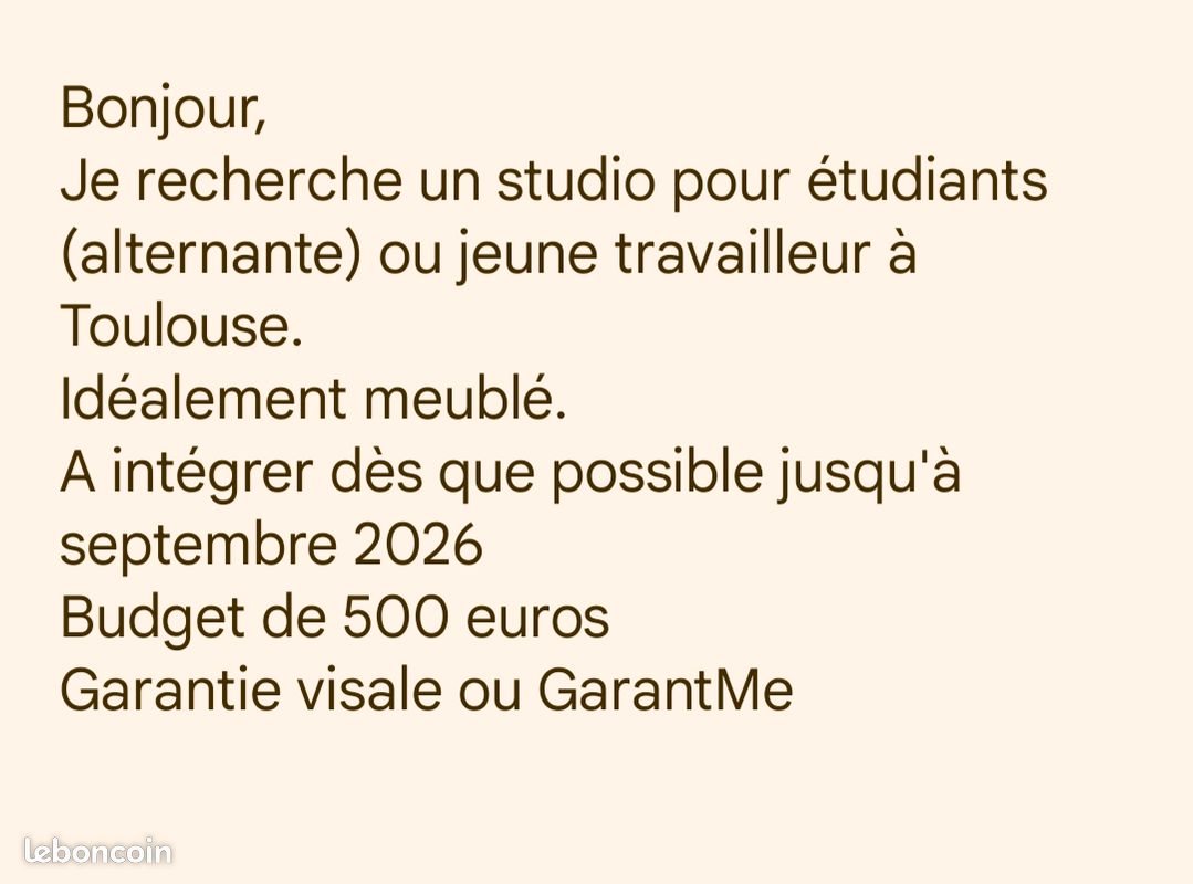 Appartement à louer, 12m², Toulouse