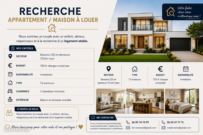 Appartement à louer, 50m², Fumel