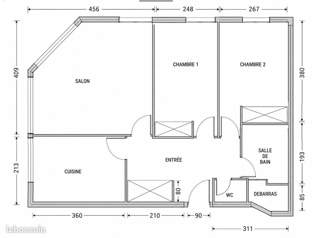 Appartement à louer, 59m², Courbevoie