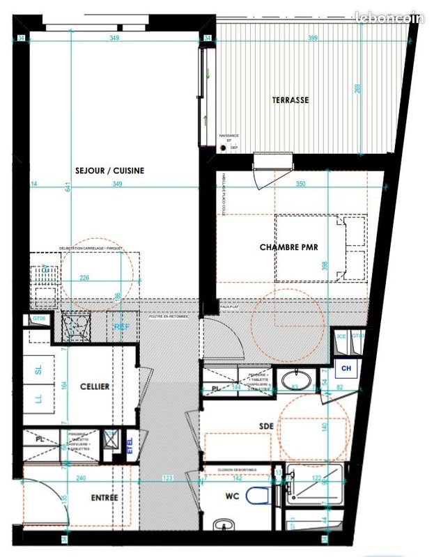 Appartement à louer, 57m², Lorient