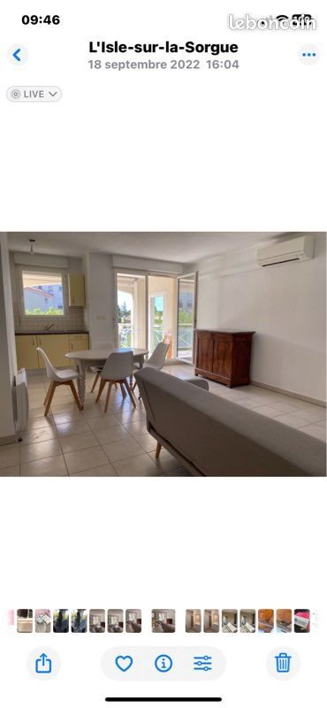 Appartement à louer, 46m², L'Isle-sur-la-Sorgue