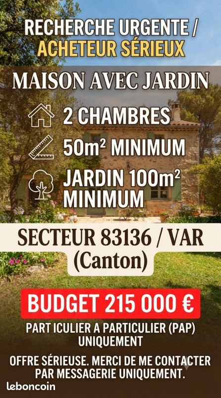 Maison à vendre, 50m², La Roquebrussanne