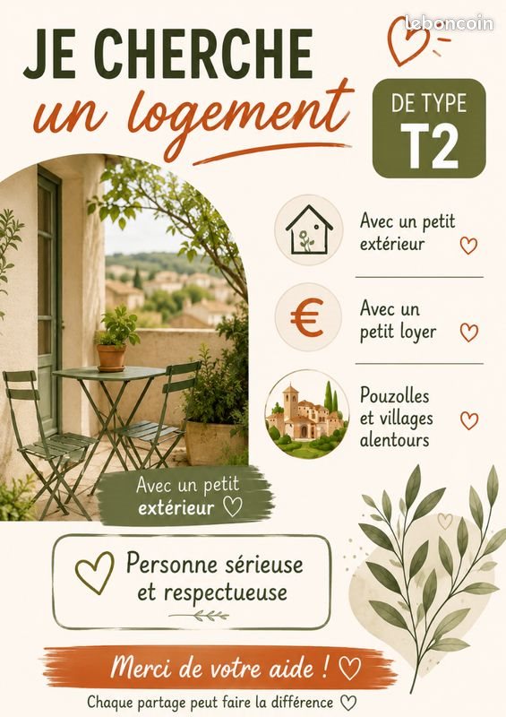 Appartement à louer, 50m², Pouzolles