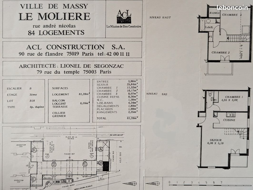 Appartement à vendre, 81m², Massy