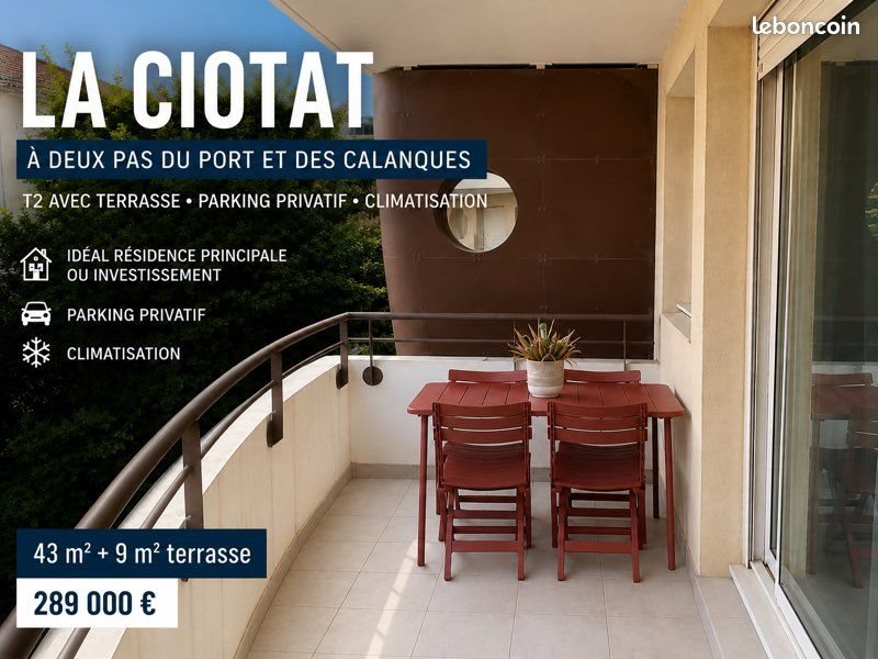 Appartement à vendre, 43m², La Ciotat