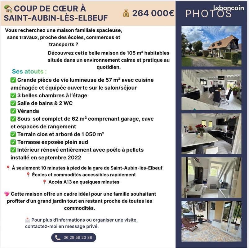 Maison à vendre, 105m², Saint-Aubin-lès-Elbeuf