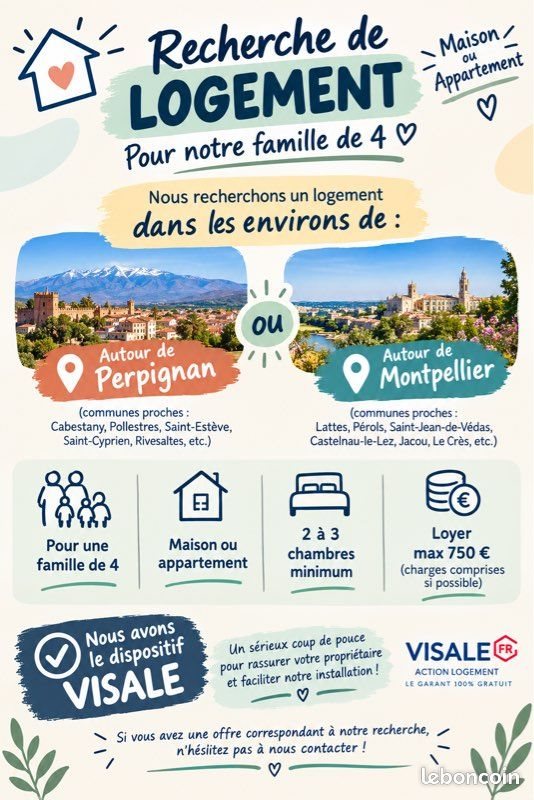 Maison à louer, 80m², Estagel