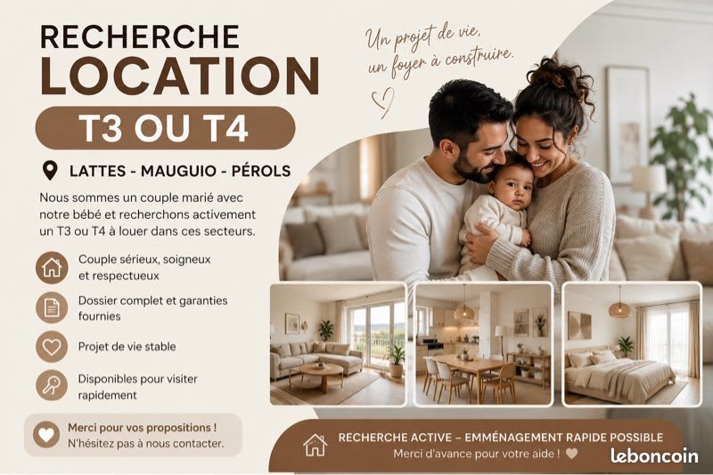 Maison à louer, 70m², Pérols