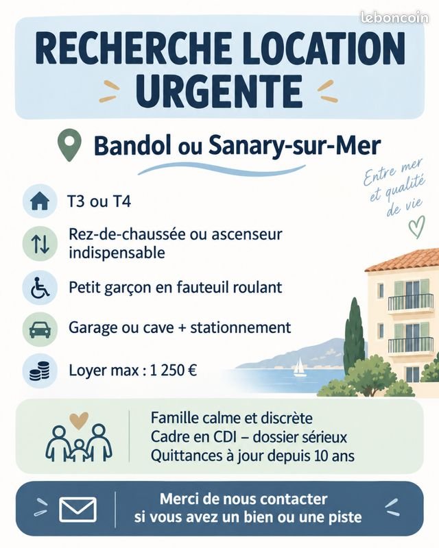 Appartement à louer, 60m², Sanary-sur-Mer