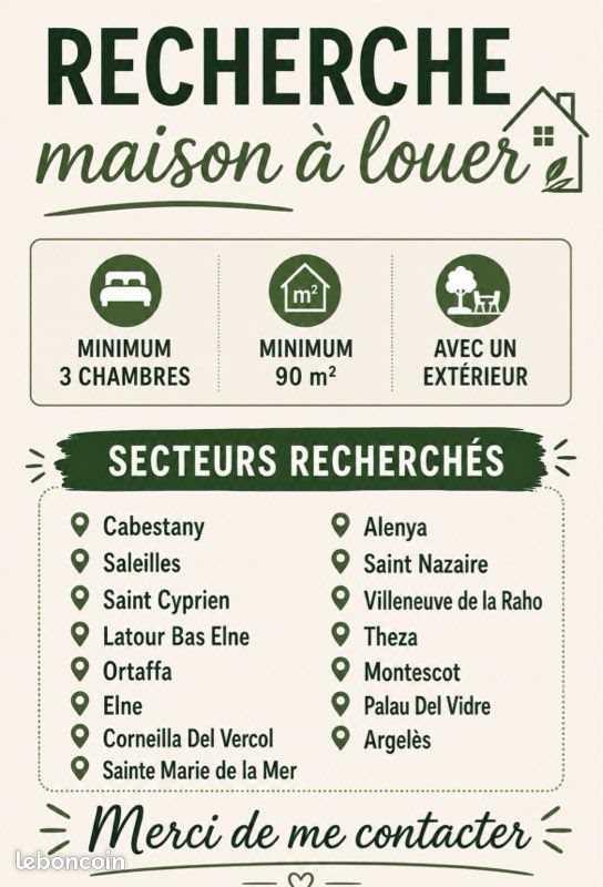 Maison à louer, 80m², Cabestany