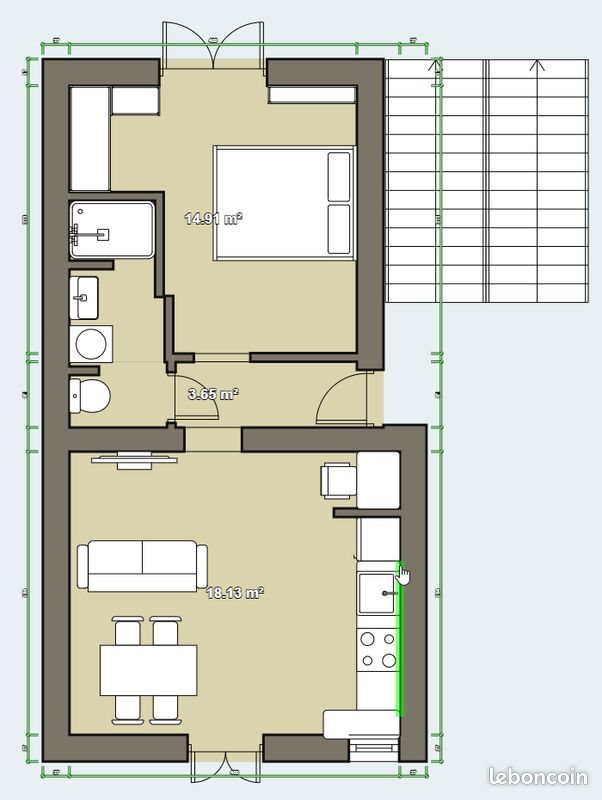Appartement à louer, 37m², La Garenne-Colombes