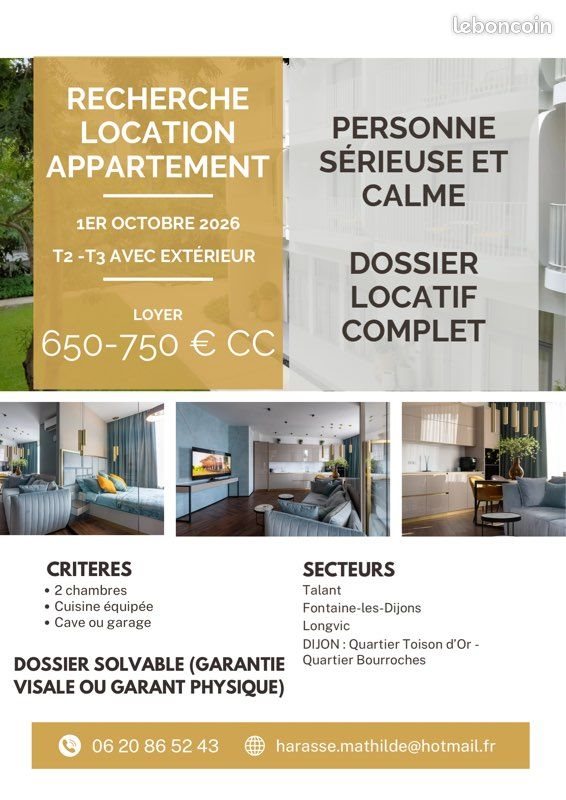 Appartement à louer, 45m², Dijon