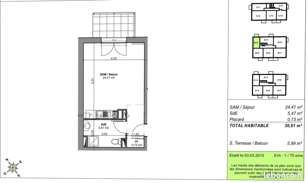 Appartement à vendre, 30m², Poitiers