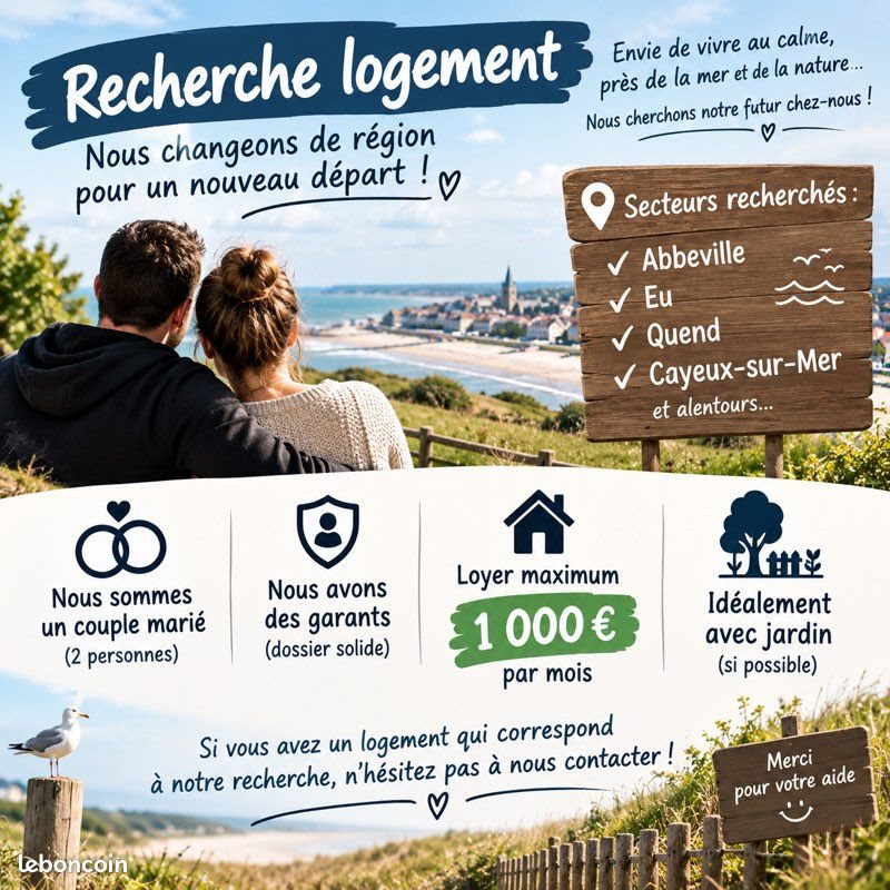 Maison à louer, 55m², Fort-Mahon-Plage