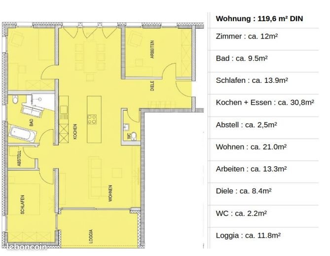 Appartement à louer, 119m², Strasbourg