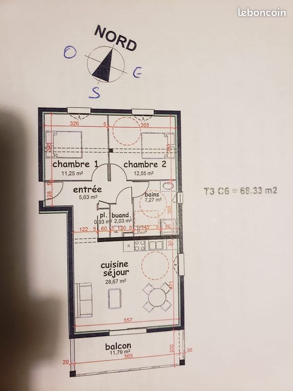 Appartement à louer, 68m², Veauche