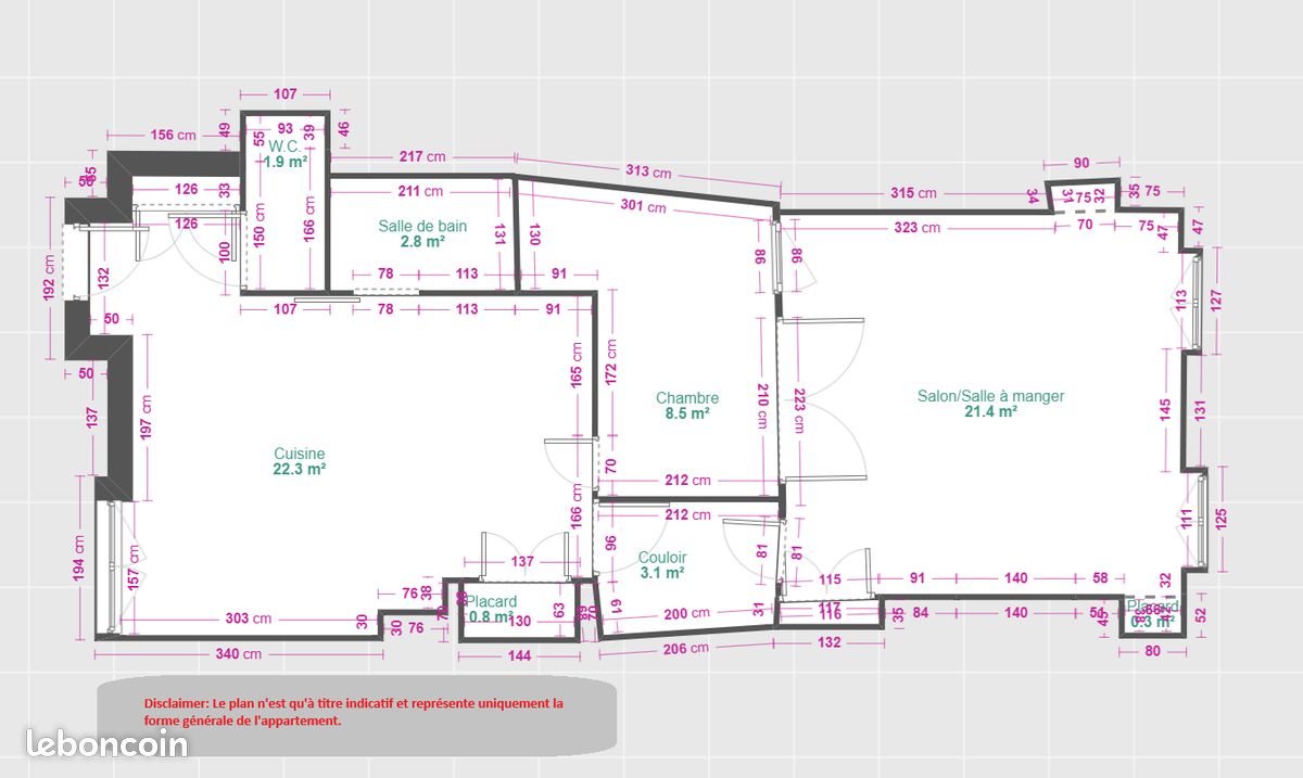Appartement à vendre, 60m², Grenoble