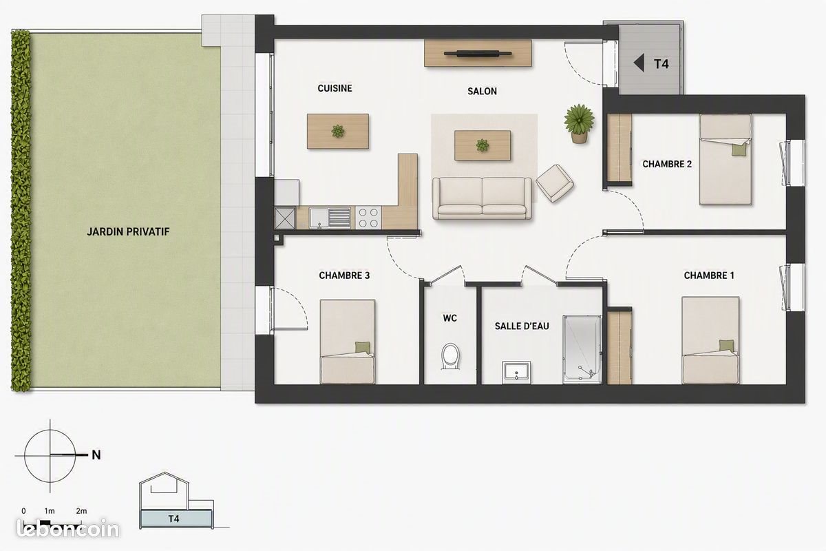 Appartement à louer, 72m², Villeurbanne