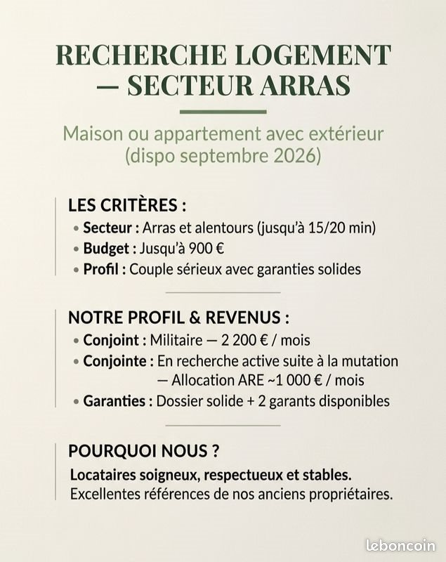 Maison à louer, 50m², Arras