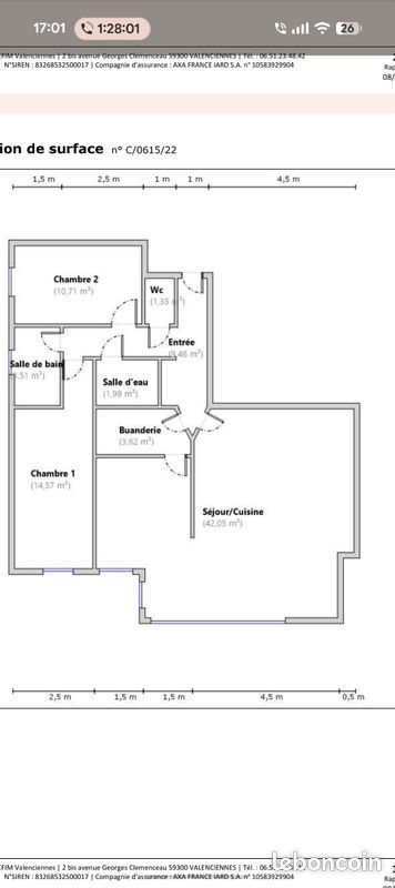Appartement à vendre, 87m², Valenciennes