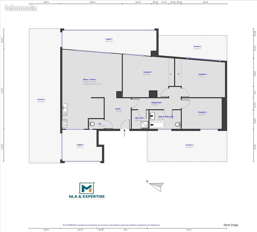 Appartement à vendre, 92m², Nice