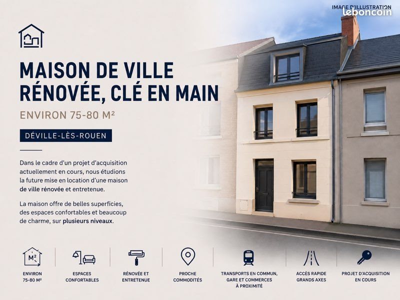 Maison à louer, 78m², Déville-lès-Rouen