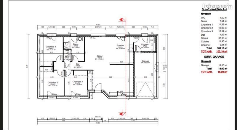 Maison à louer, 103m², Louhans