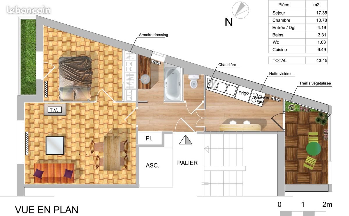 Appartement à louer, 44m², Pau