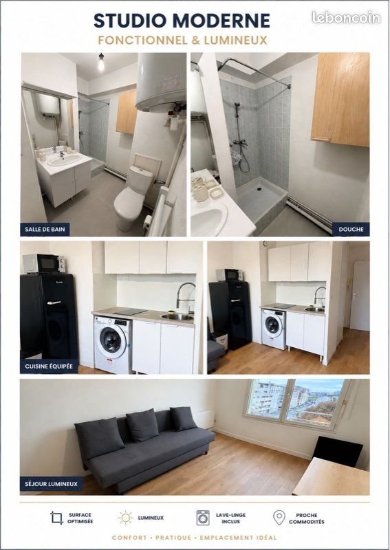 Appartement à louer, 20m², Le Havre
