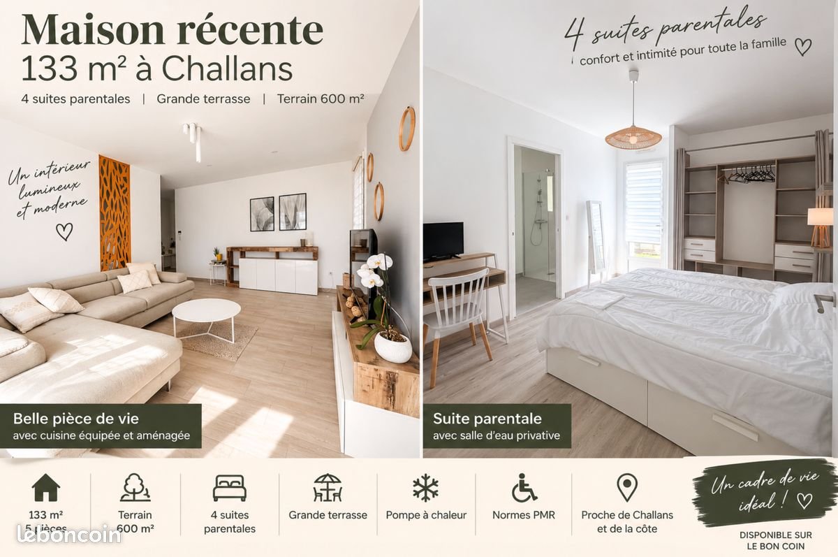 Maison à vendre, 137m², Challans