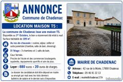 Maison à louer, 109m², Chadenac
