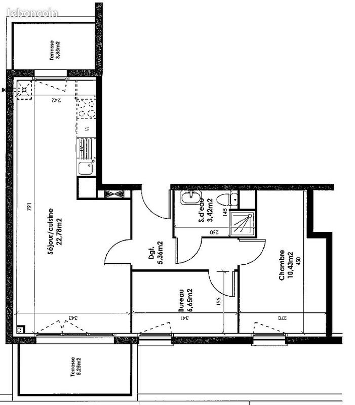 Appartement à vendre, 48m², Tours