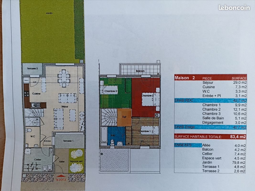 Maison à vendre, 83m², Idron