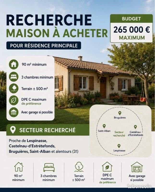 Maison à vendre, 90m², Castelnau-d'Estrétefonds