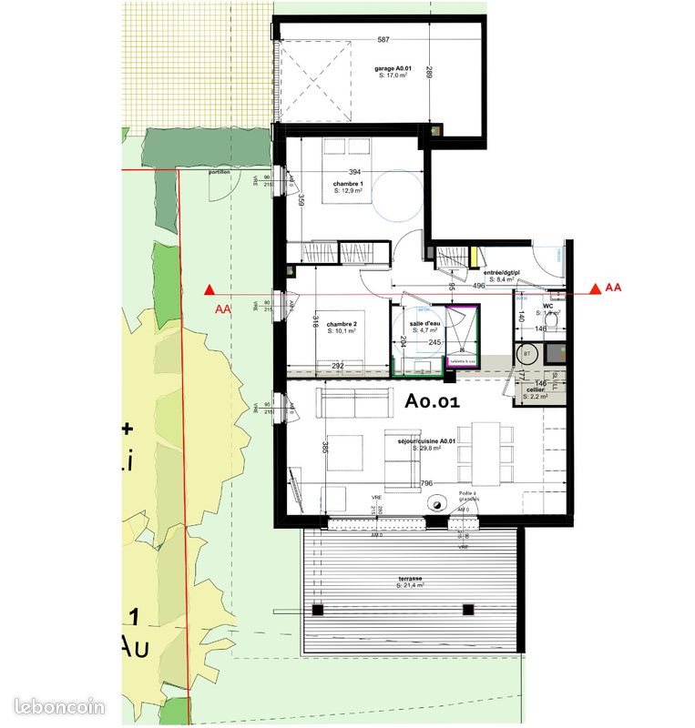 Appartement à louer, 70m², Seignosse